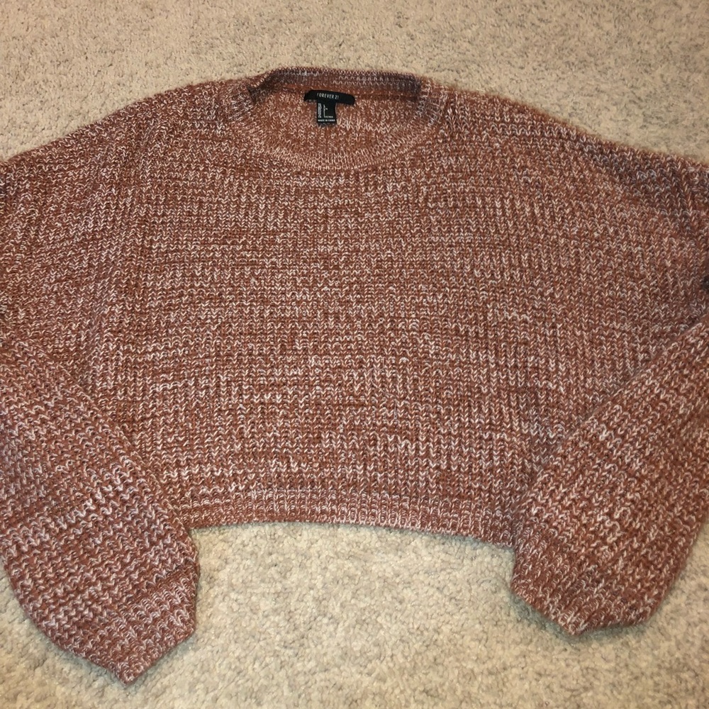Cropped burnt orange/red sweater